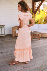 Carmen Maxi Dress - Peach Island