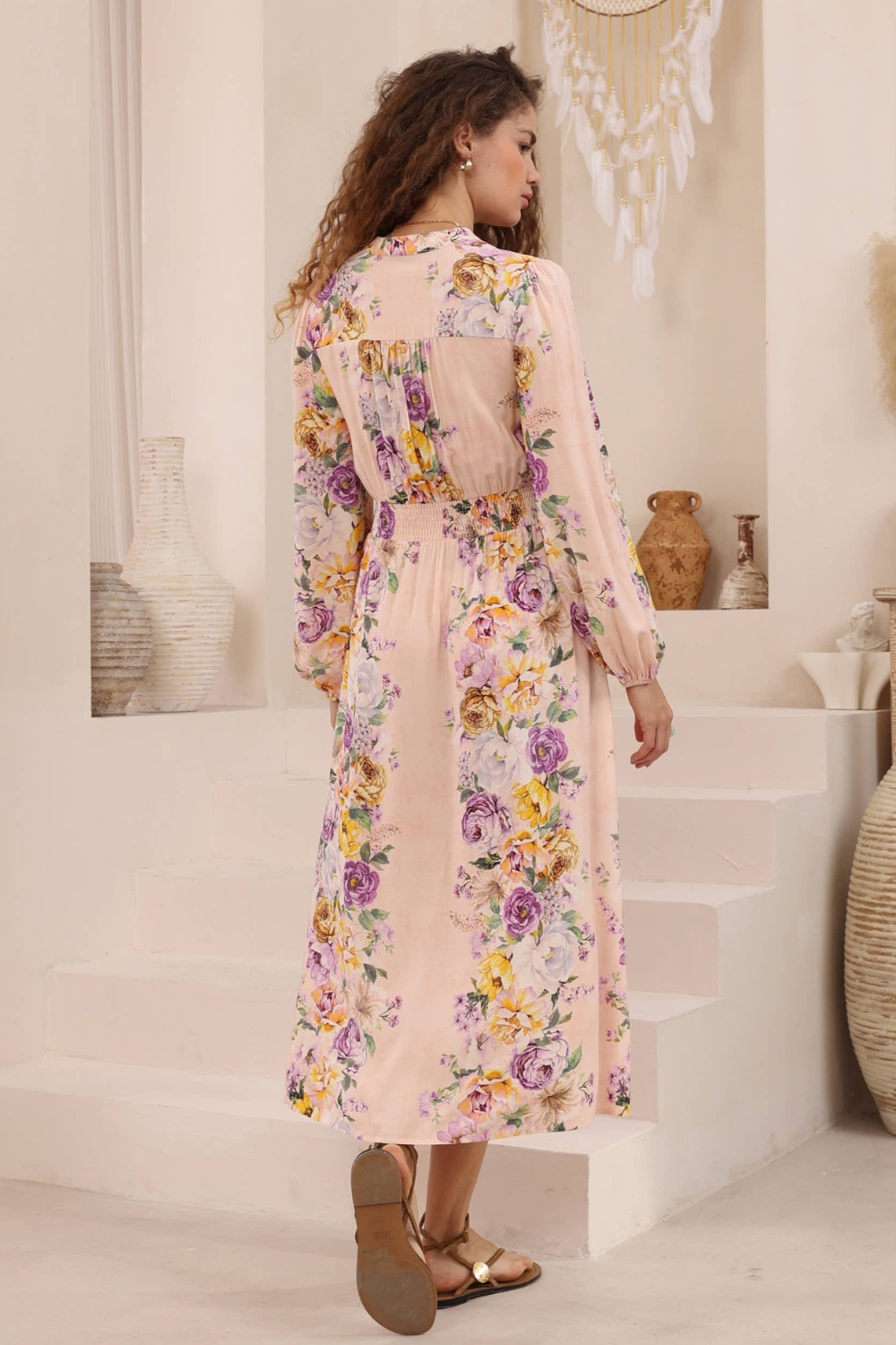 Lia Florence Maxi Dress – Blush Floral