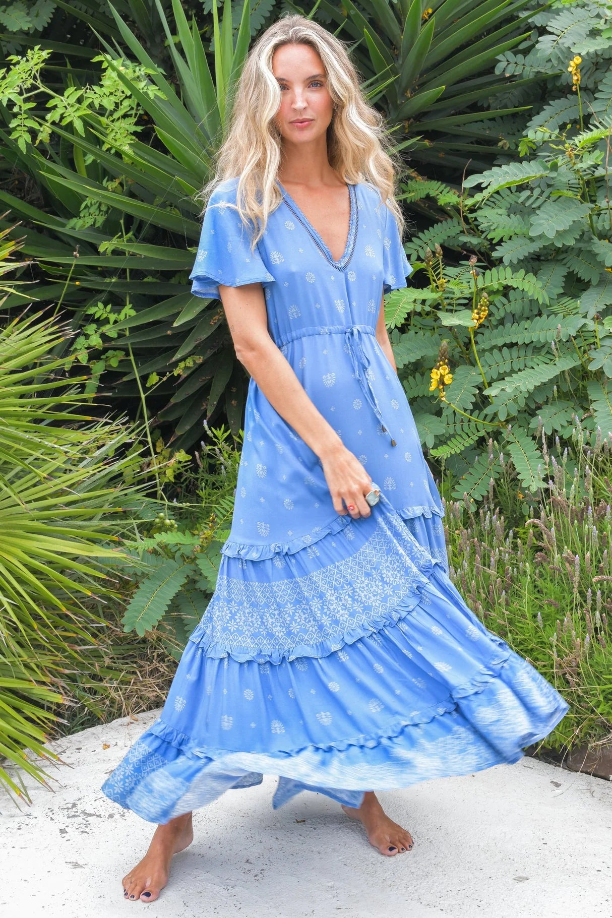 Lolana Maxi Dress - Azure Sky
