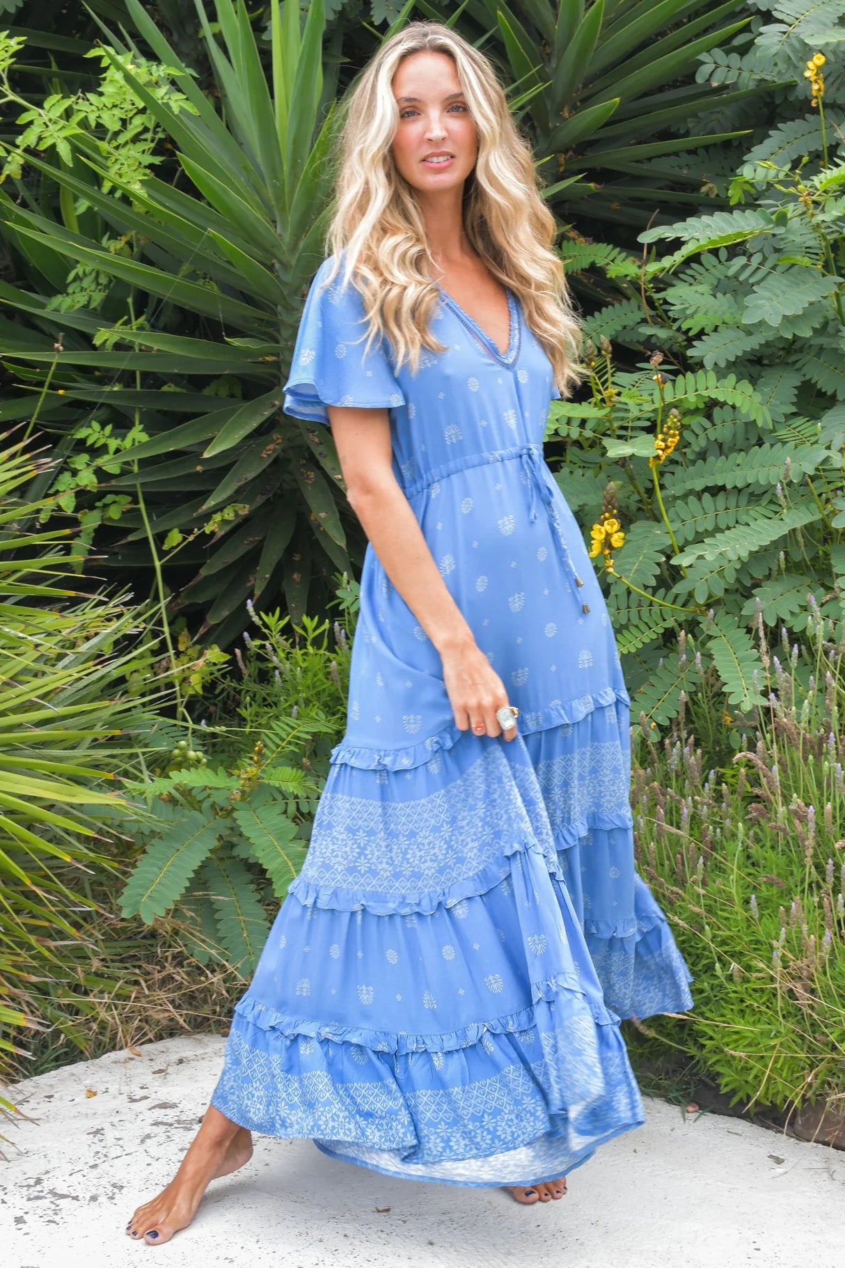 Lolana Maxi Dress - Azure Sky