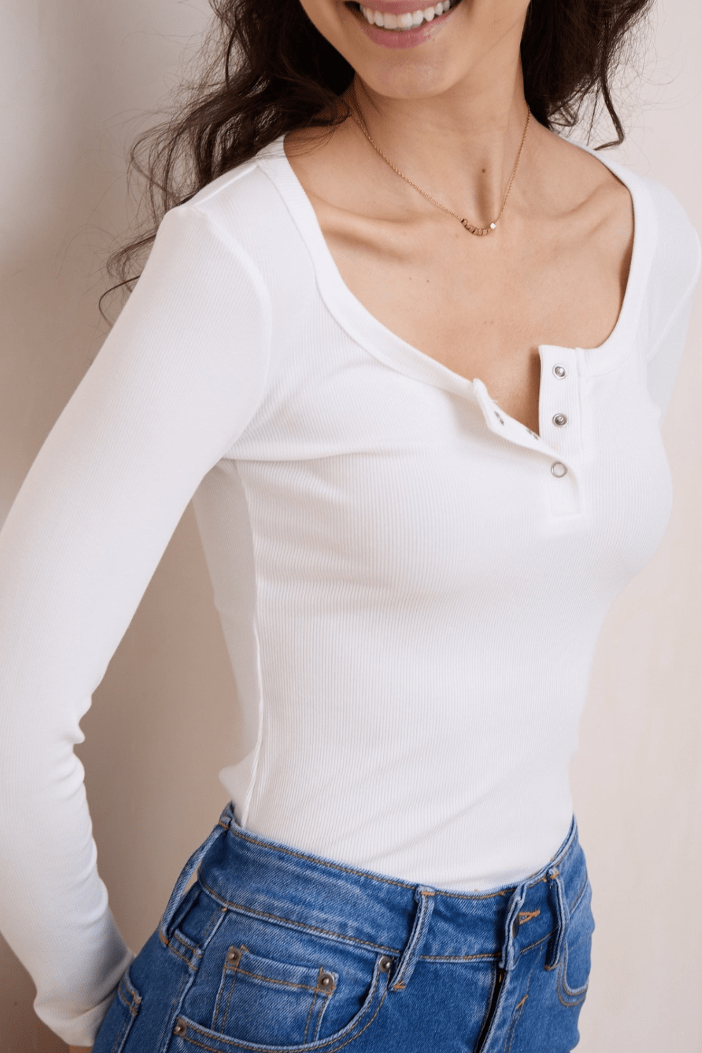 Long Sleeve Top - Cream