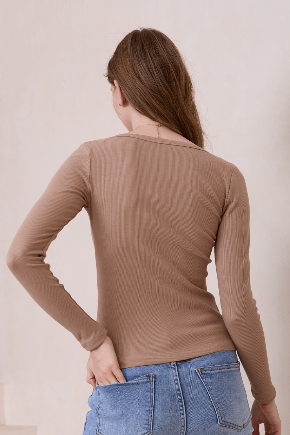Long Sleeve Top - Mocha