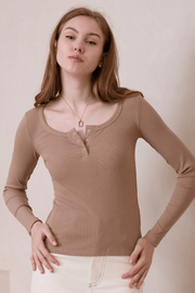 Long Sleeve Top - Mocha