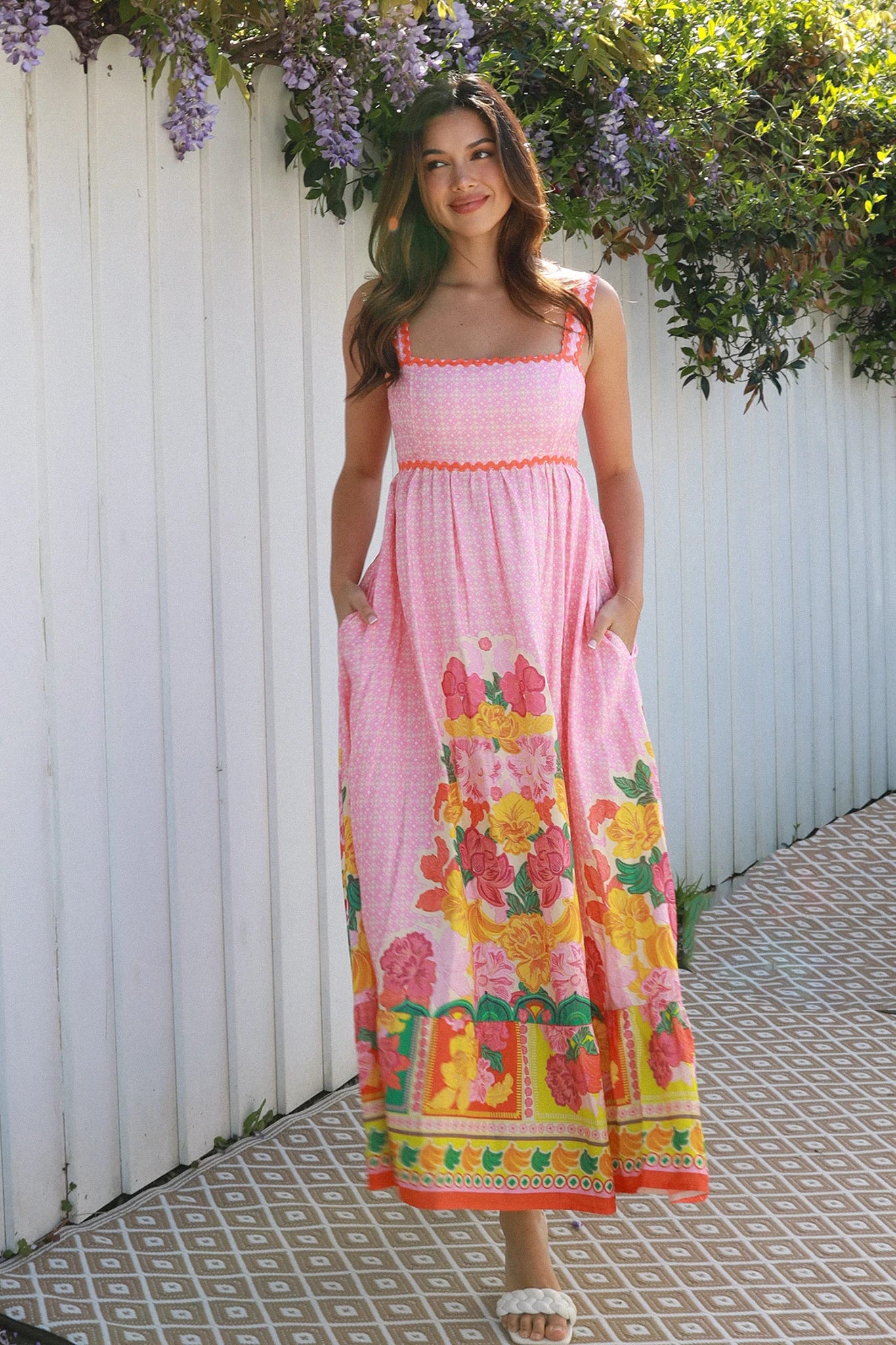 Maya Garden Bloom Maxi Dress - Pink