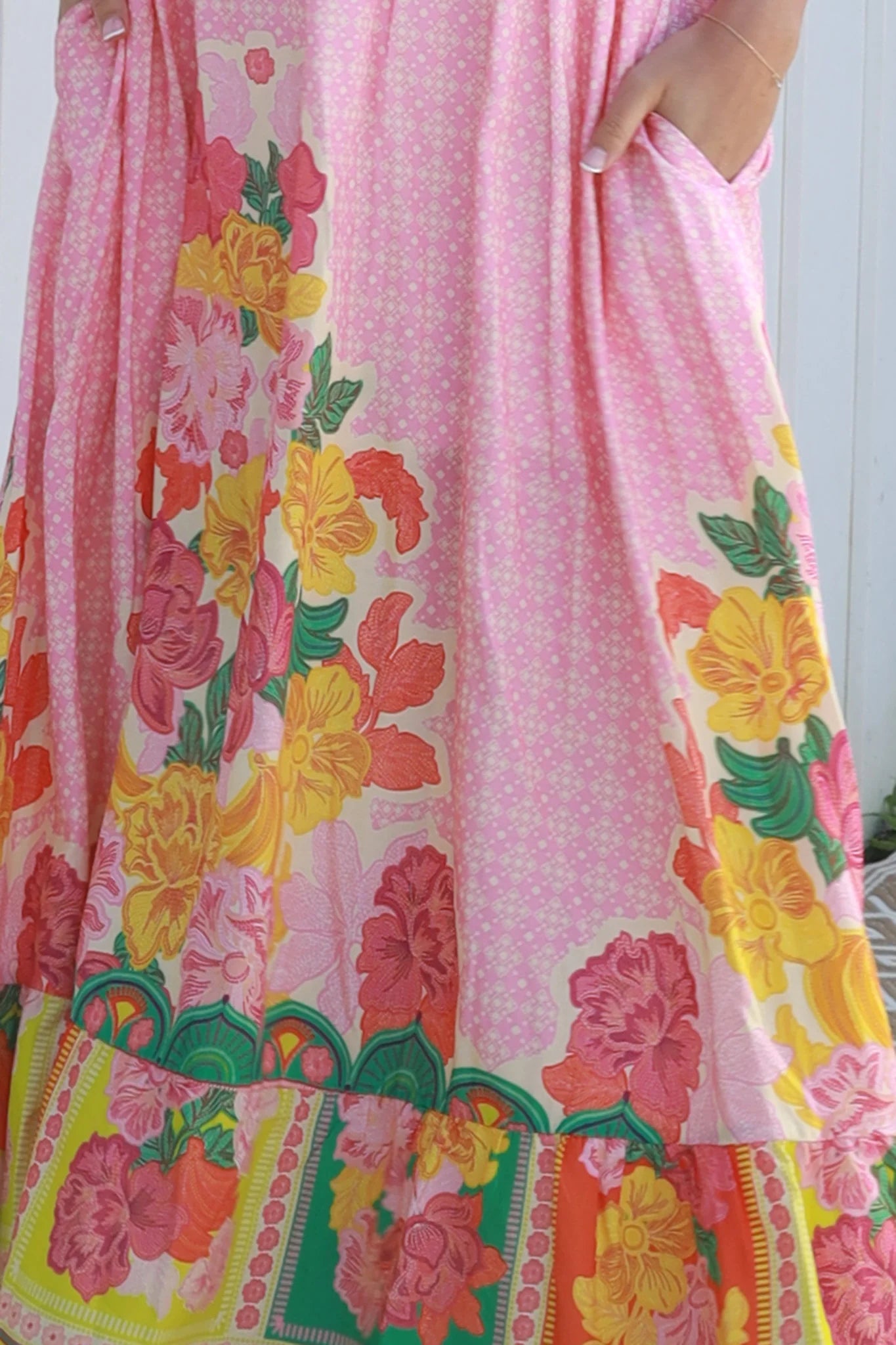 Maya Garden Bloom Maxi Dress - Pink