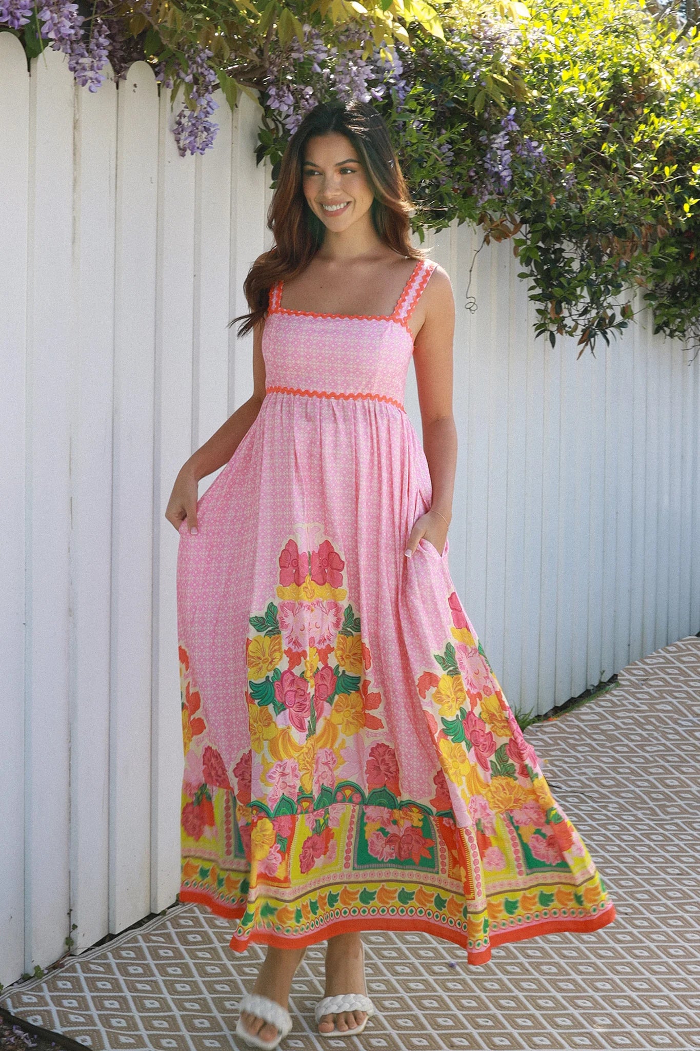 Maya Garden Bloom Maxi Dress - Pink