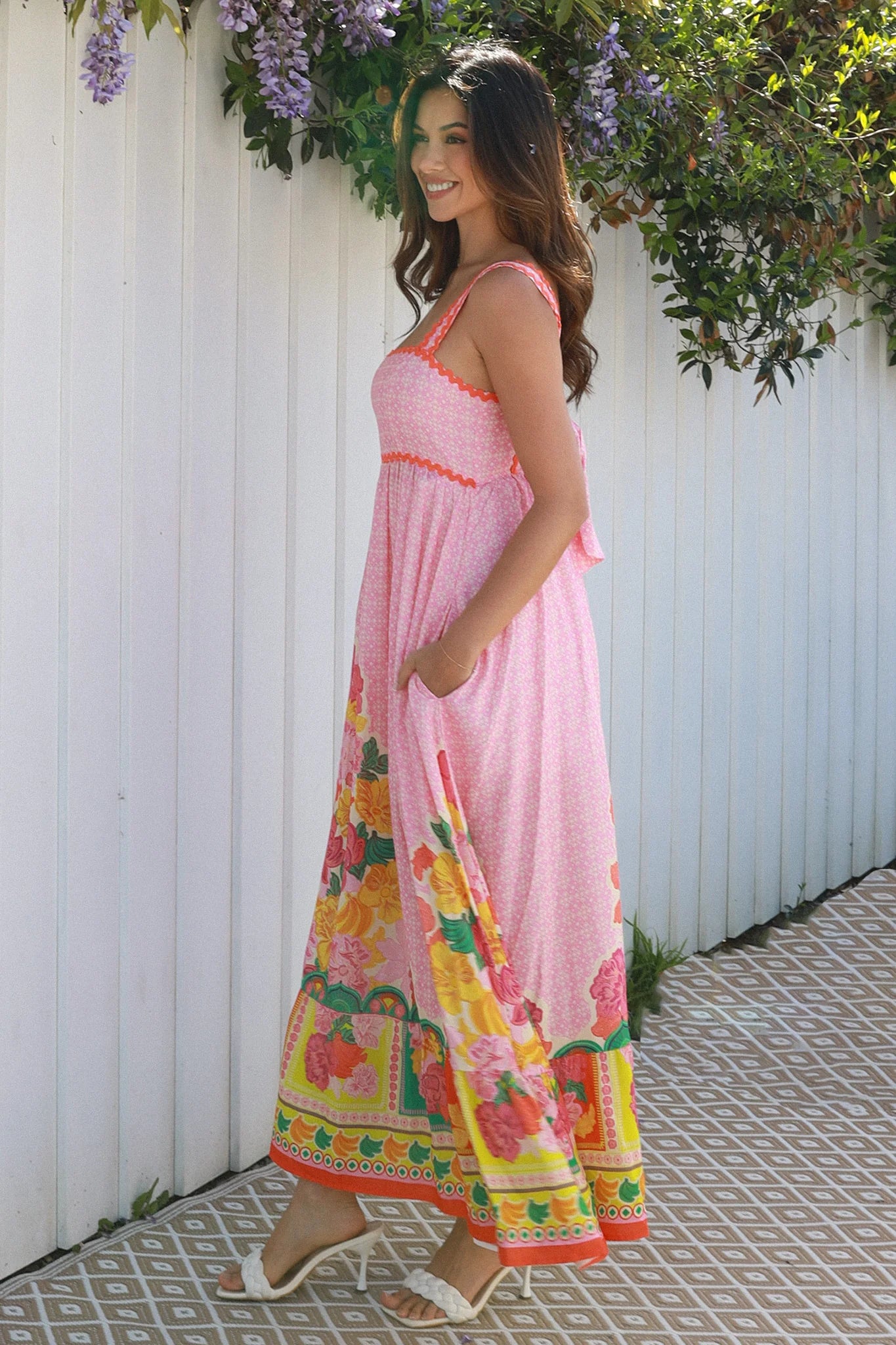 Maya Garden Bloom Maxi Dress - Pink