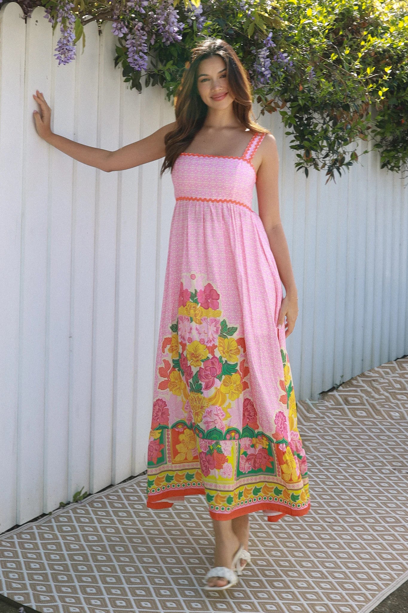 Maya Garden Bloom Maxi Dress - Pink