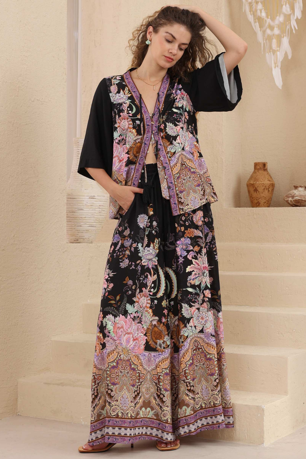 Midnight Bloom Blouse - Bouquet