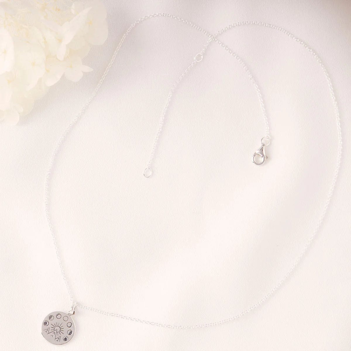 Moon And The Mountains Medallion Necklace