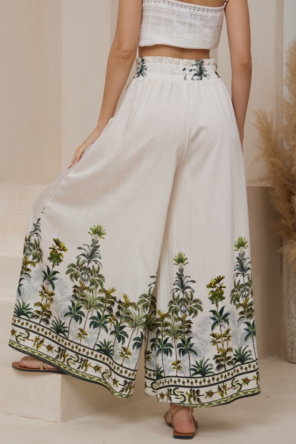 Nessa Wide Leg Pants - Jungle