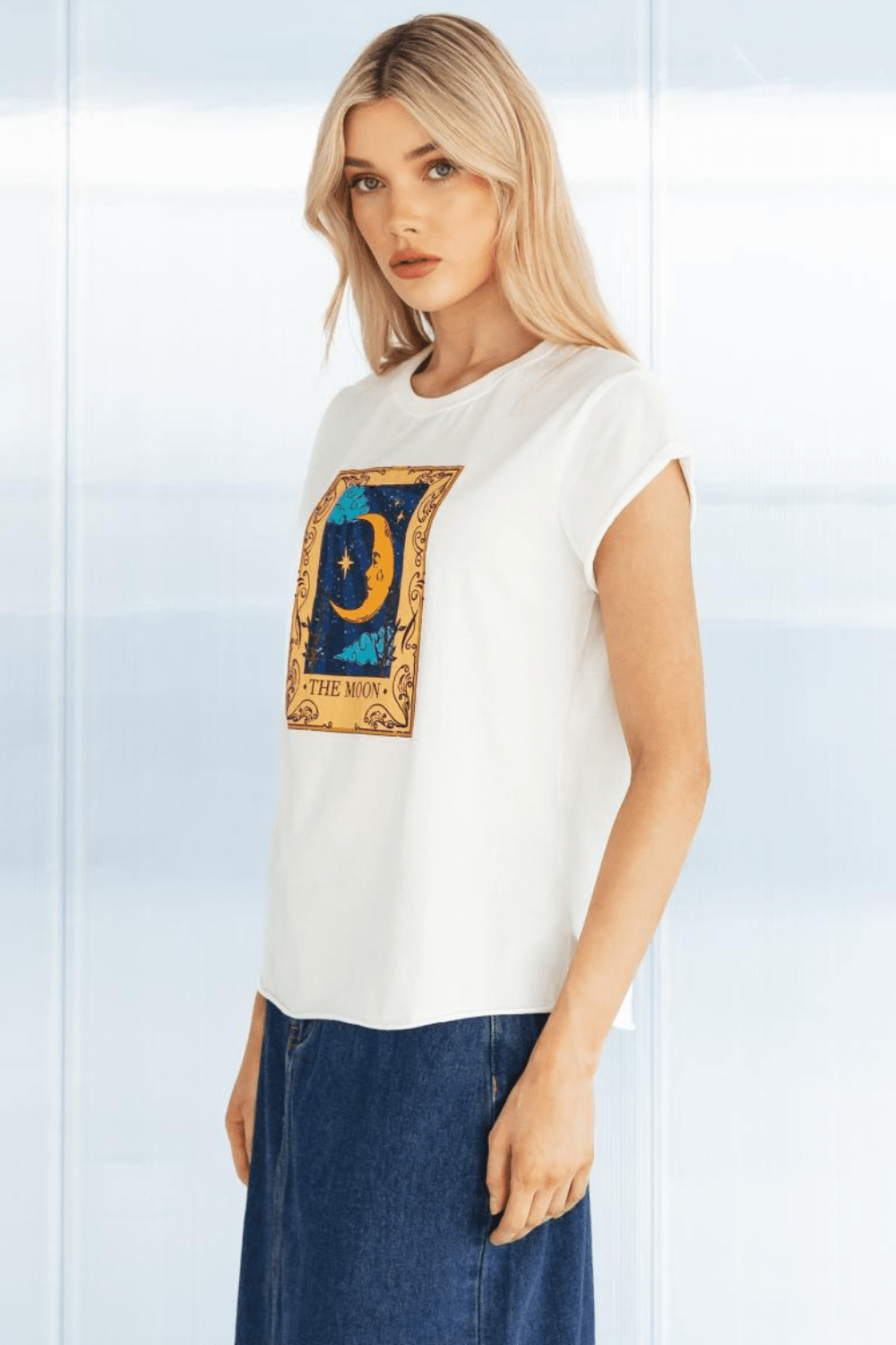 The Moon Graphic Tee - White