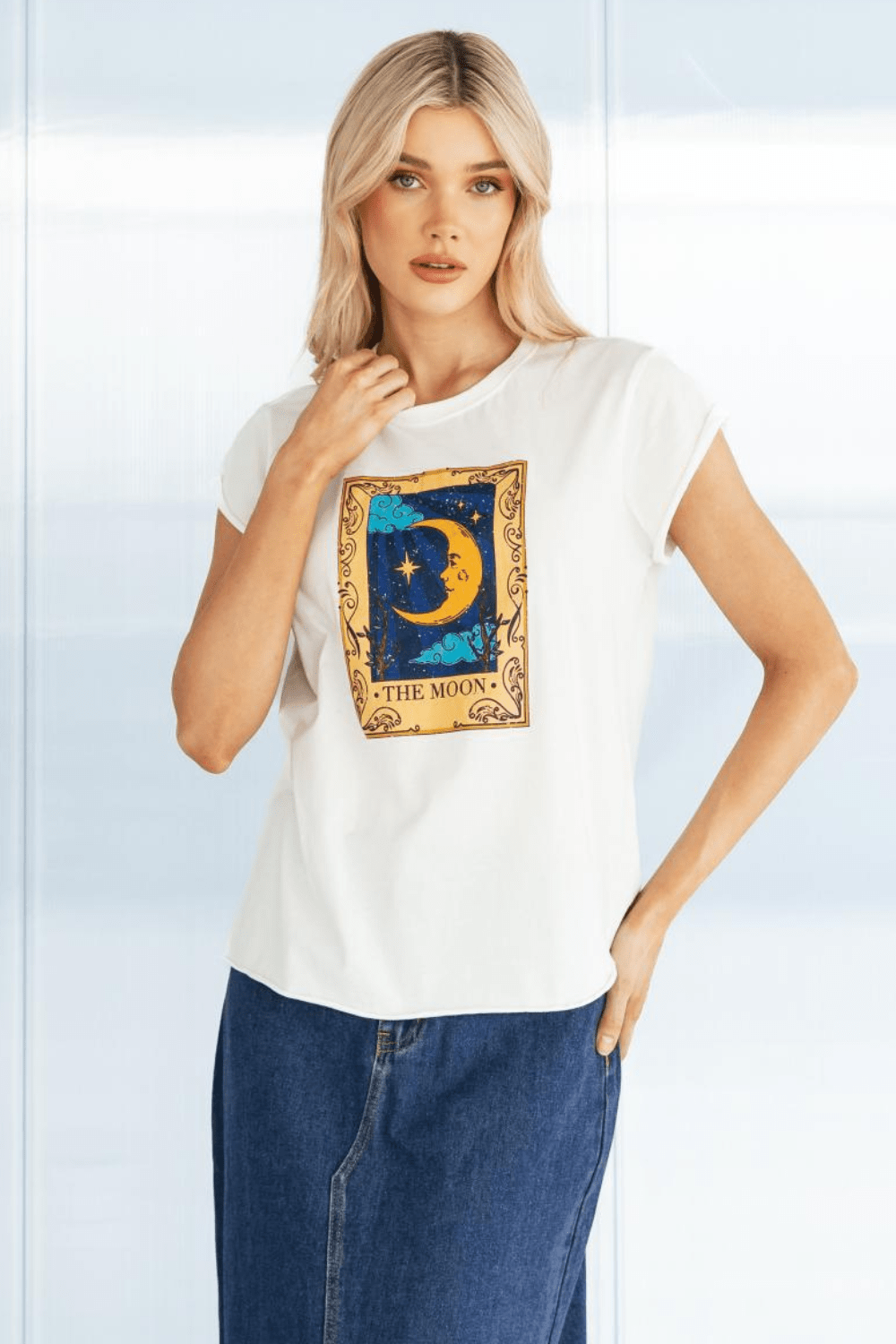 The Moon Graphic Tee - White