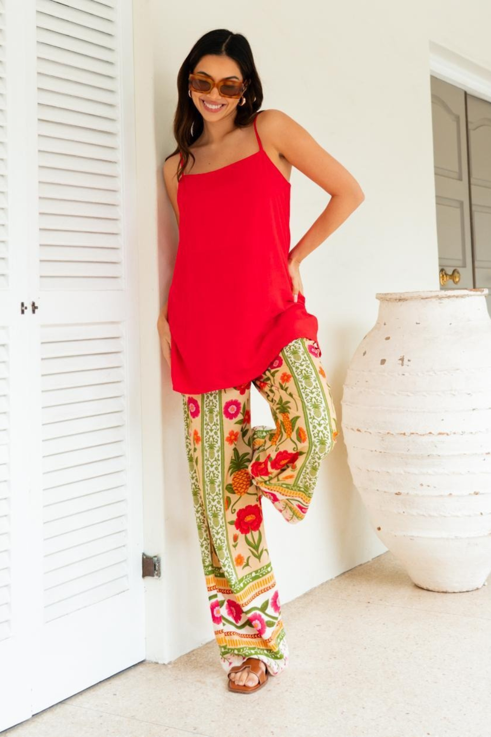 Payton Wide Leg Pants - Sunkissed