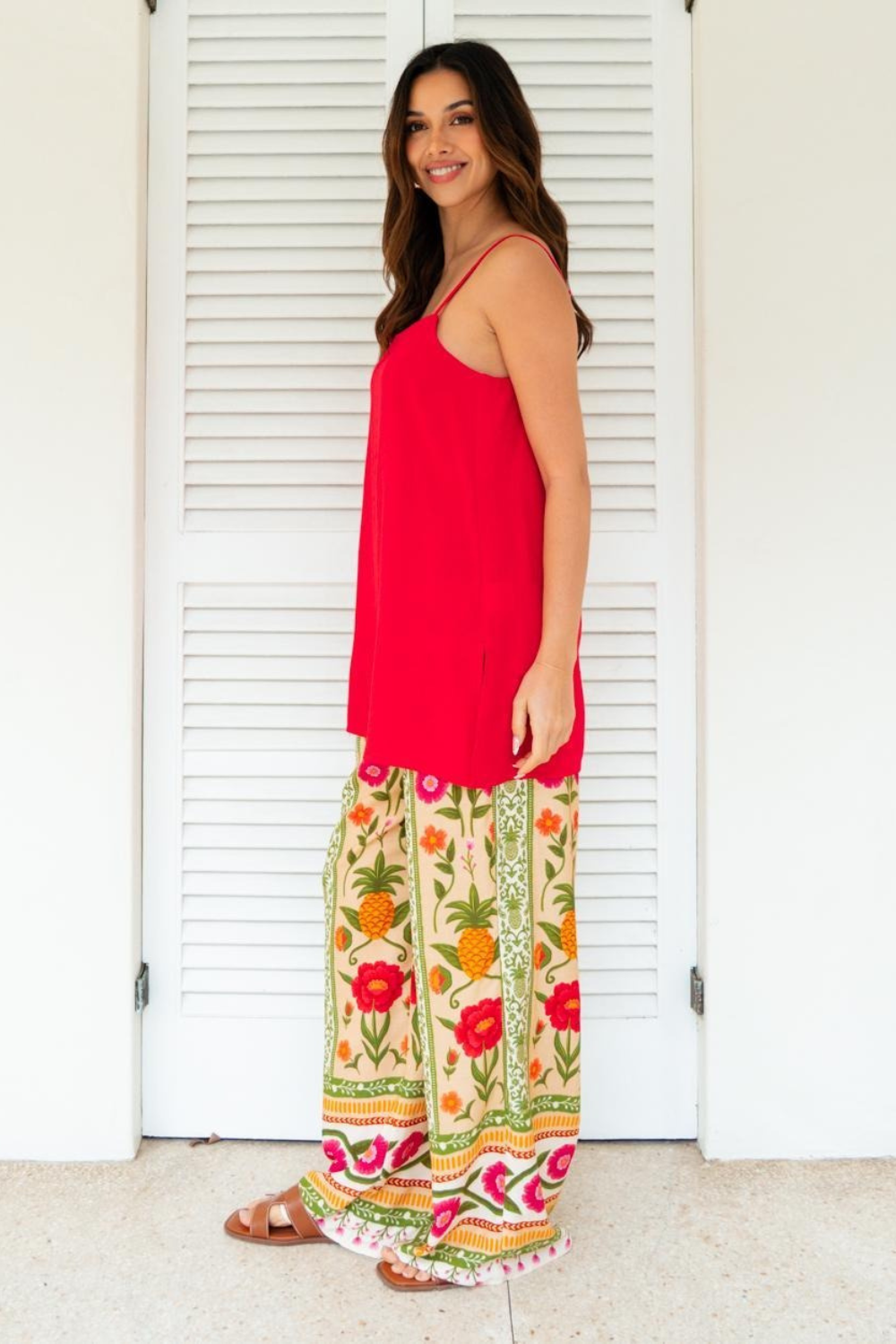 Payton Wide Leg Pants - Sunkissed