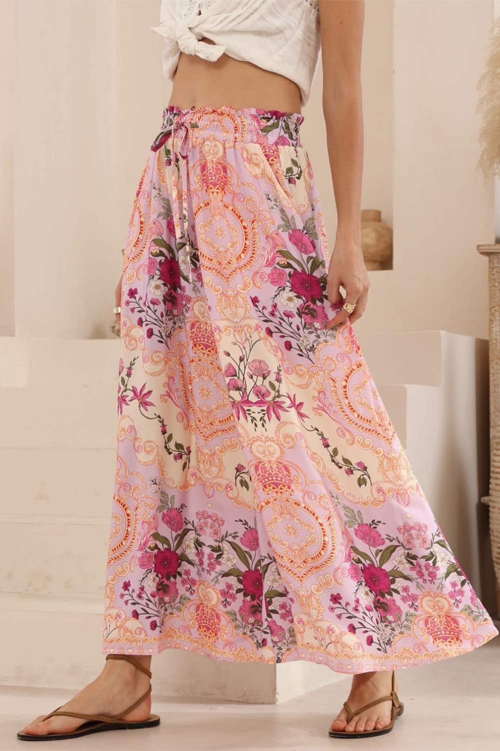 Rosalie Wide Leg Pants - Bouquet