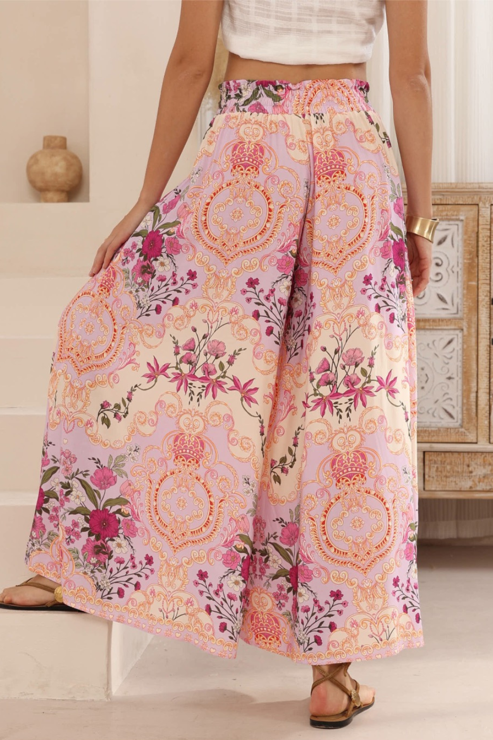 Rosalie Wide Leg Pants - Bouquet