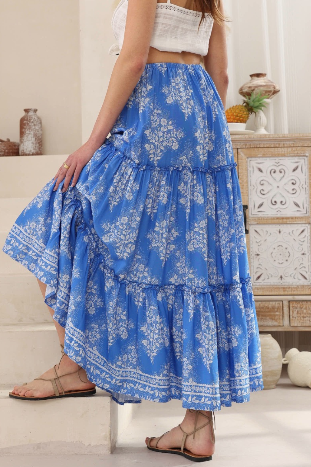 Sabela Maxi Skirt - Blue