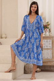 Sabela Midi Dress - Blue