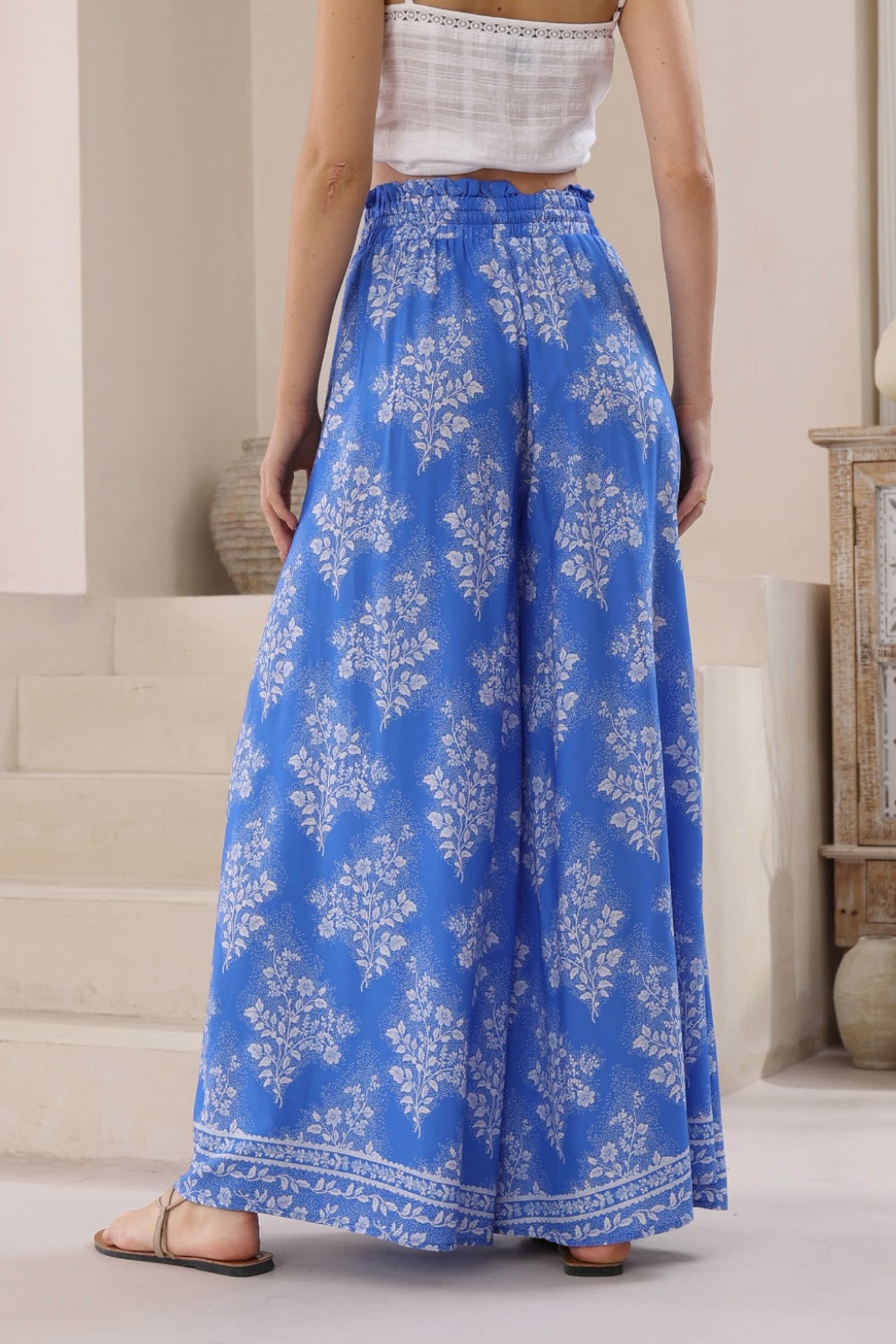 Sabela Wide Leg Pants - Blue
