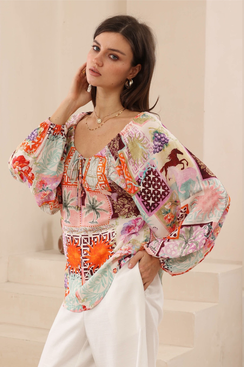 Senorita Patchwork Blouse