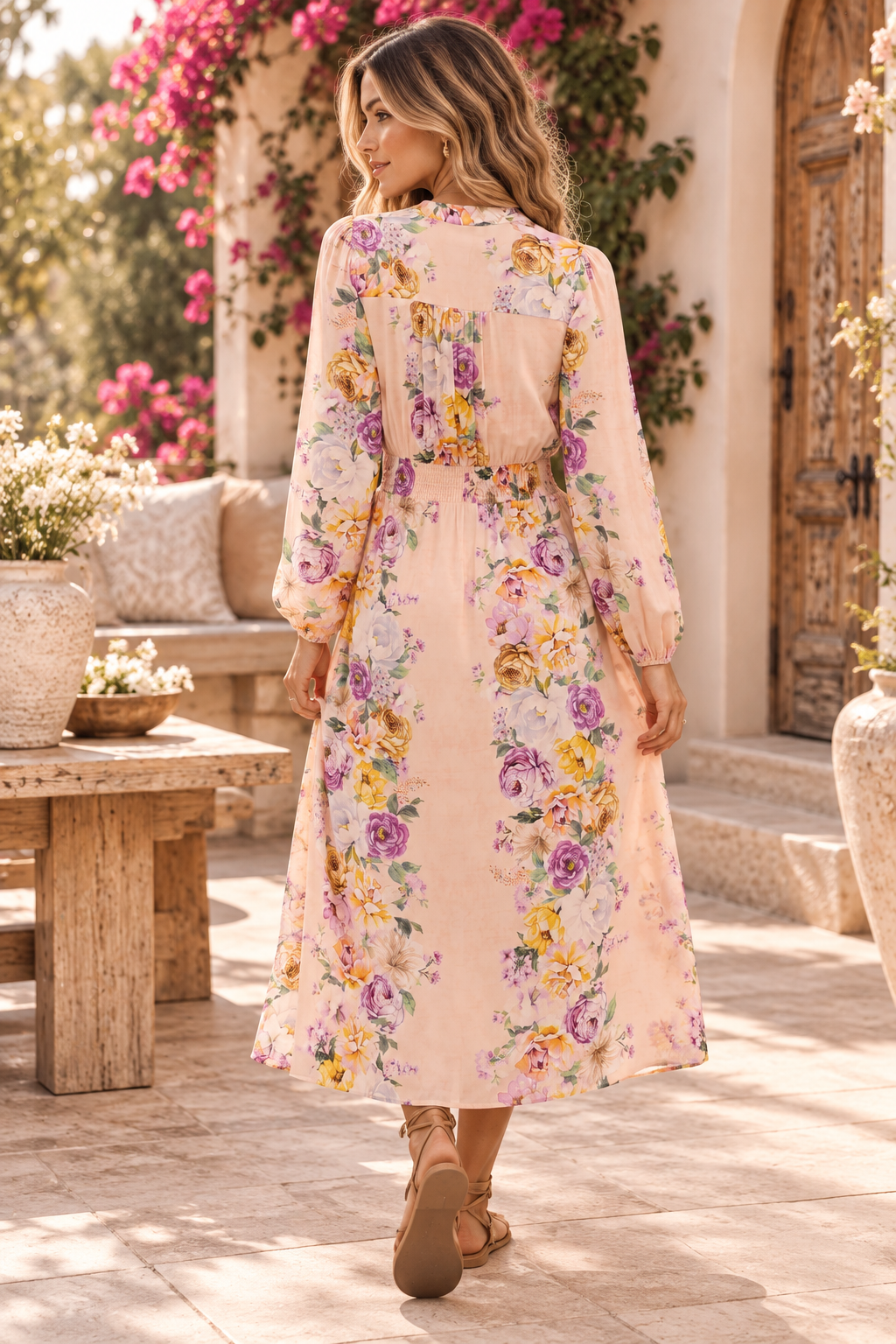 Lia Florence Maxi Dress – Blush Floral