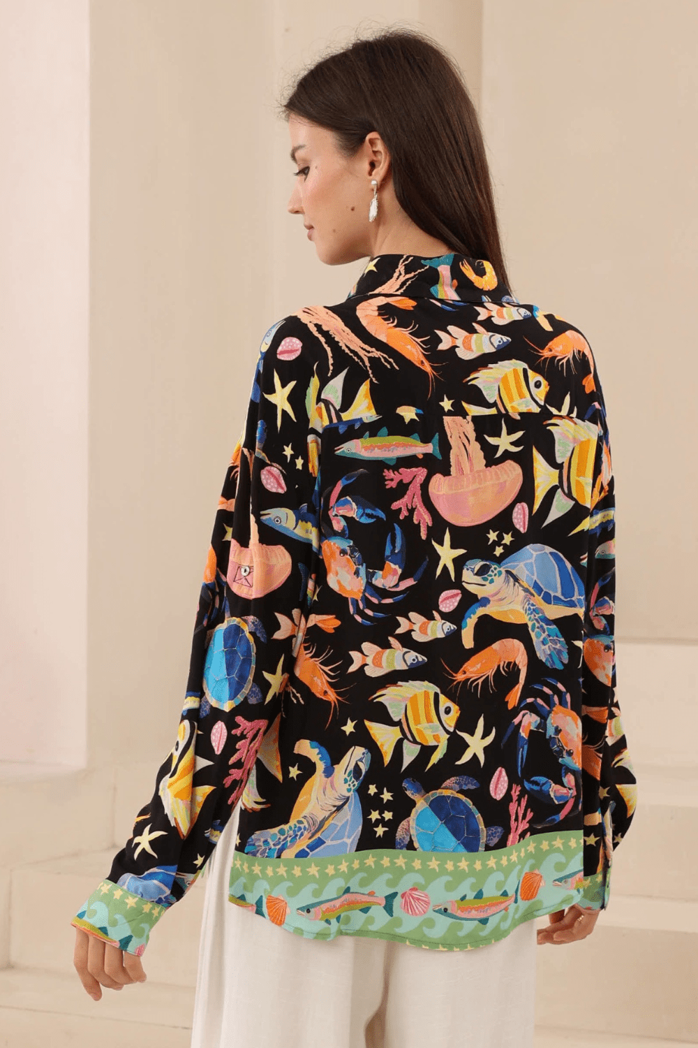 Toya Long Sleeve Shirt - Ocean Life