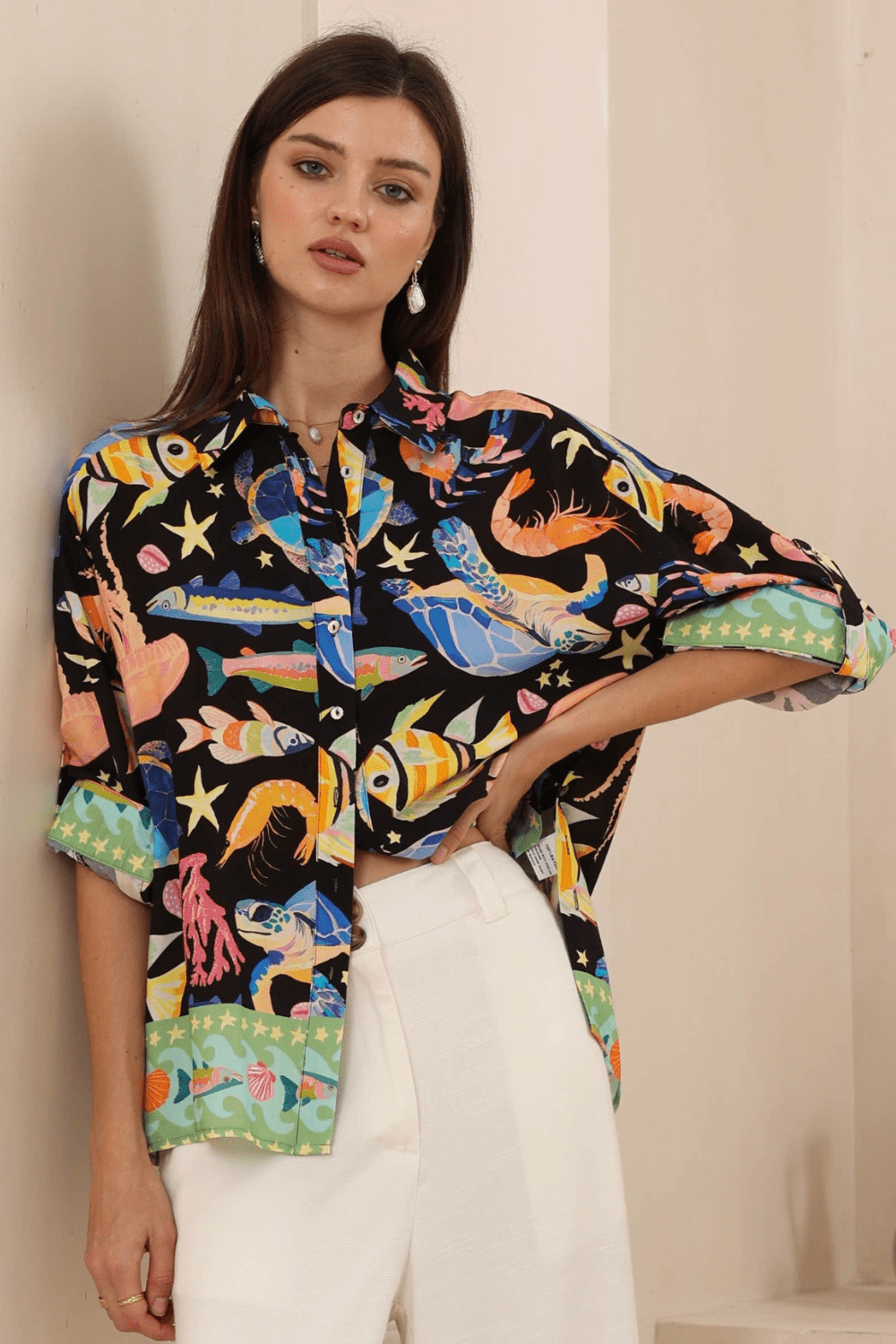 Toya Long Sleeve Shirt - Ocean Life