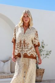 Barcelona Button Shirt - Latte