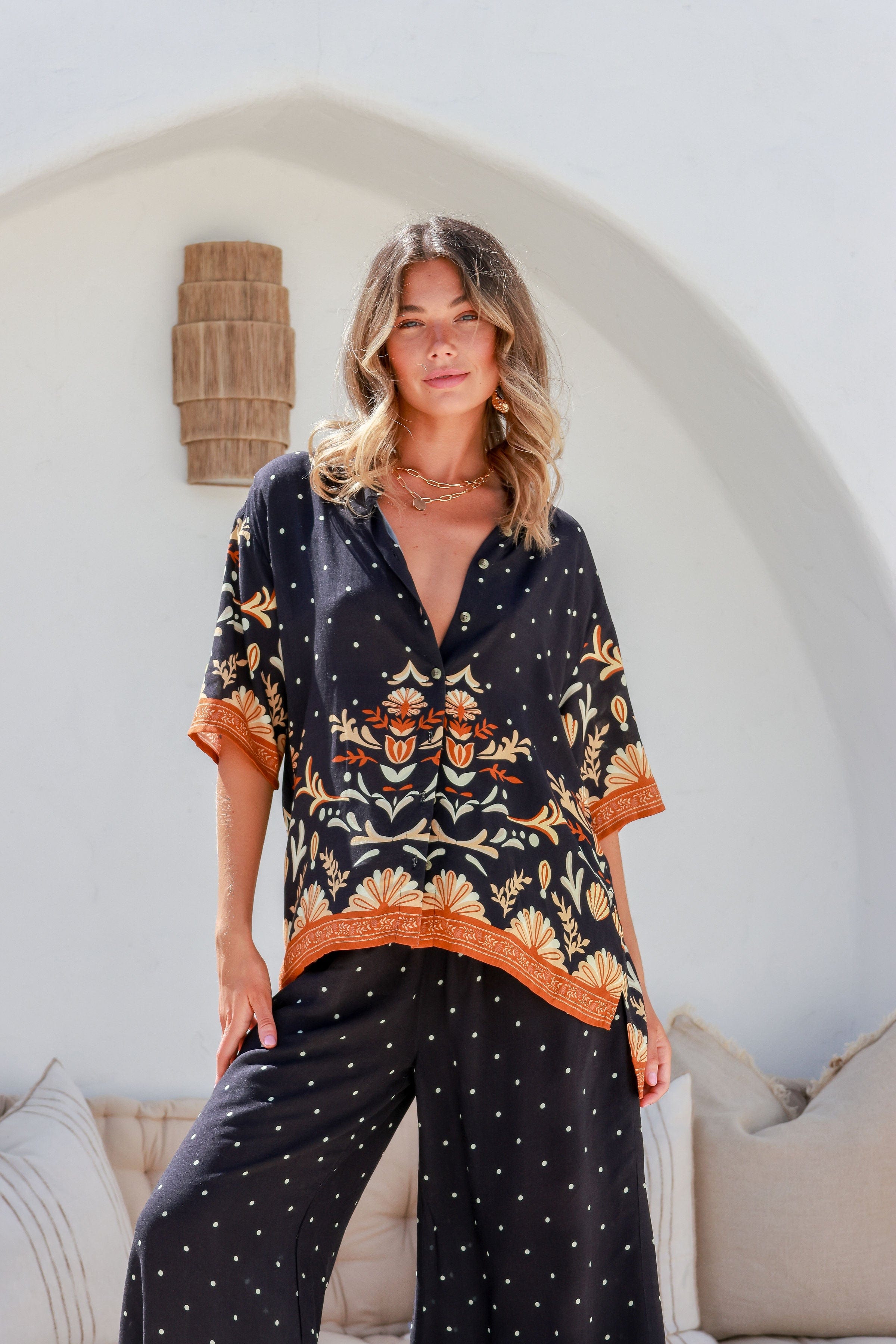 Barcelona Wide Leg Pants - Black