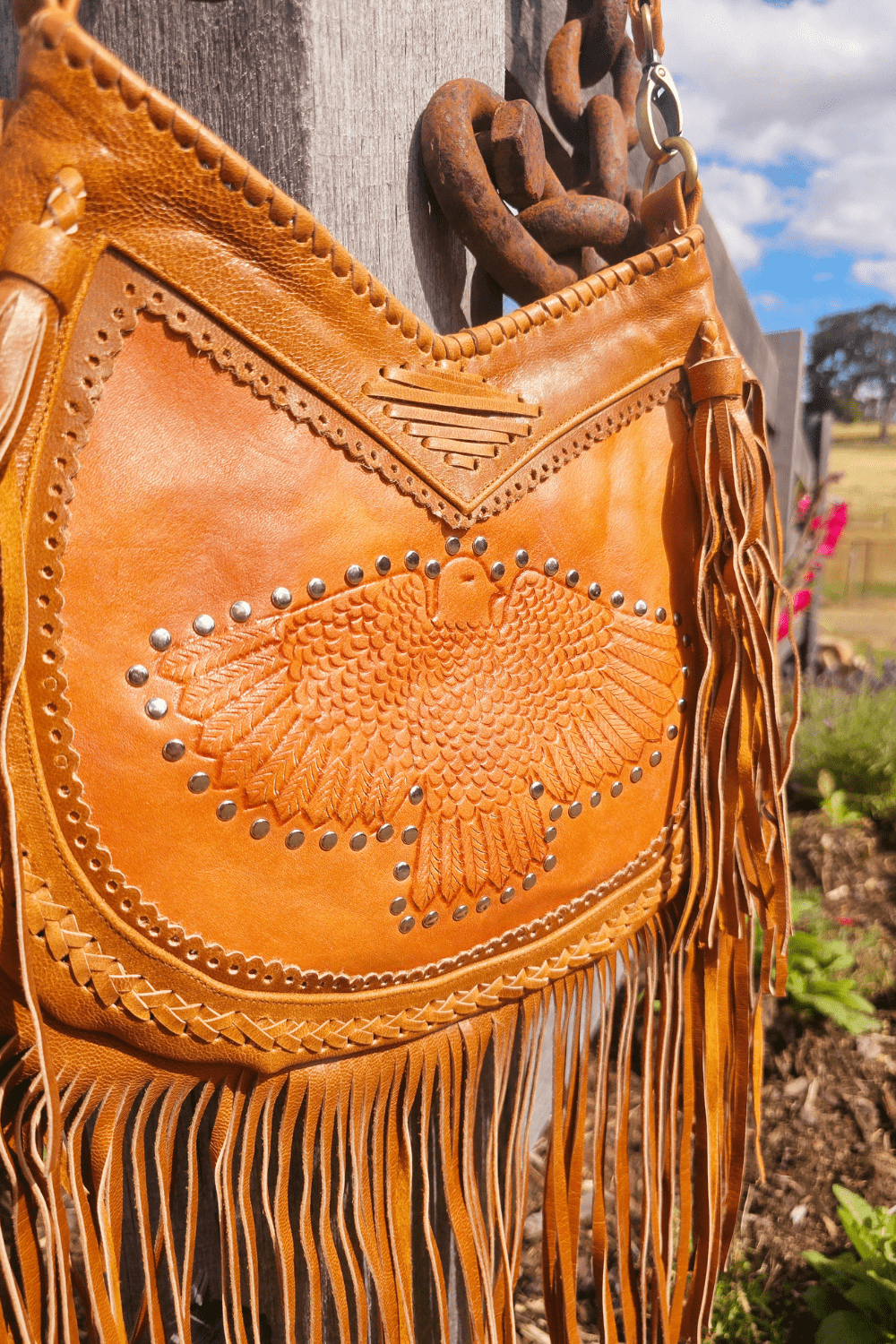 Wilderness Eagle Leather Bag - Tan