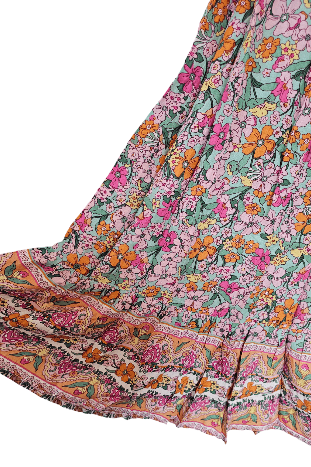 Wildflower Maxi Skirt - Mint Floral