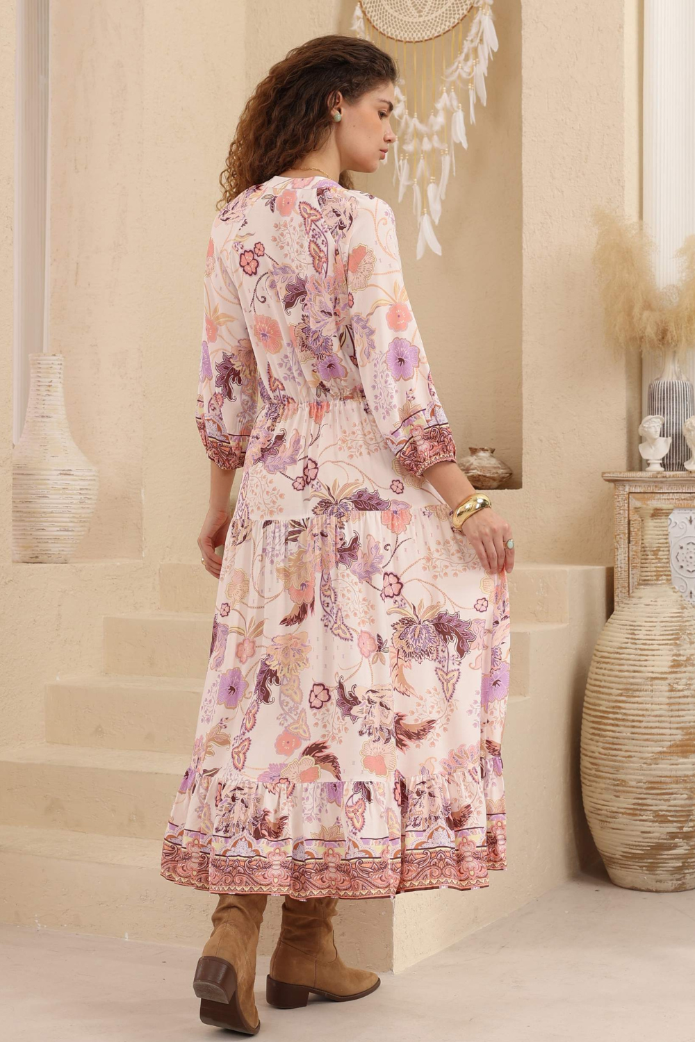 Willow Midi Dress – Blush Meadow