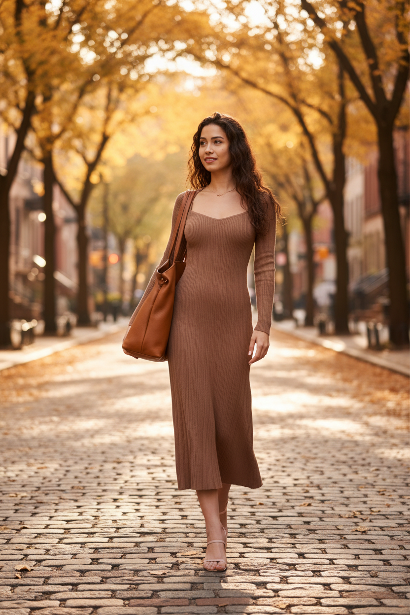 Autumn city street lifestyle