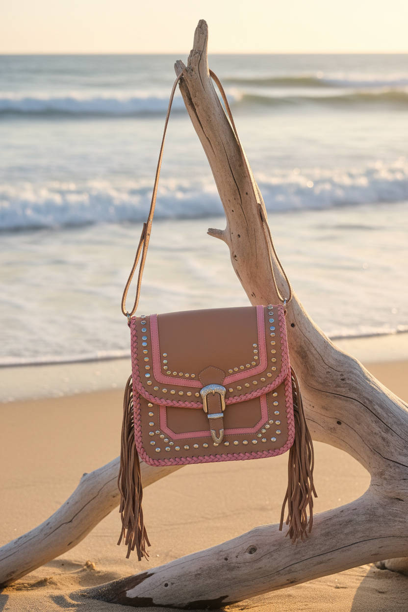 Rosa Fringe Bohemian Leather Crossbody Bag