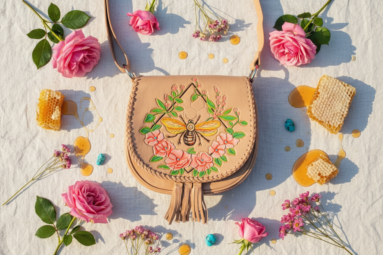 Cream Bumblebee Bag - Flat Lay