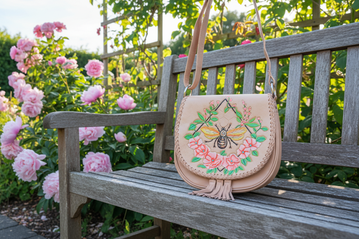 Cream Bumblebee Bag - Garden Bench