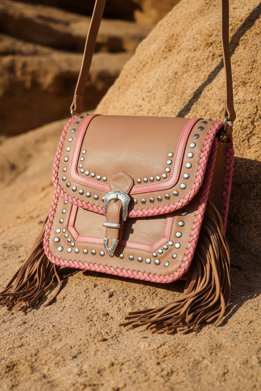 Rosa Fringe Bohemian Leather Crossbody Bag