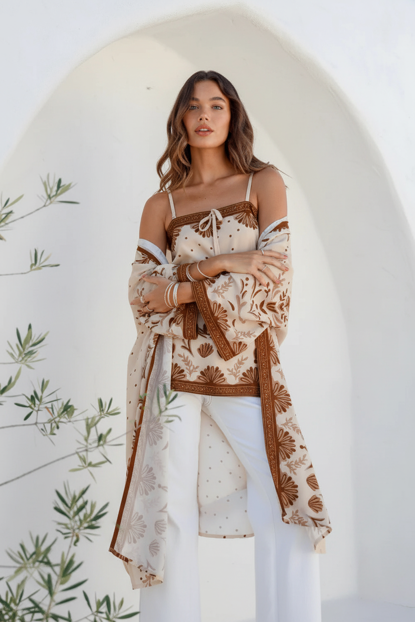 Embroidered singlet golden hour