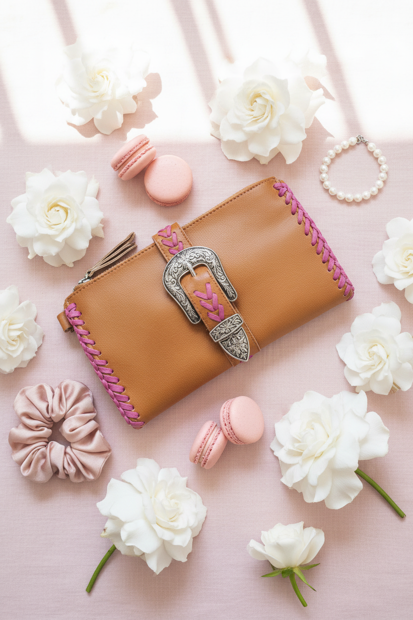Esmeralda Fuchsia - Blush Sweet Flat Lay