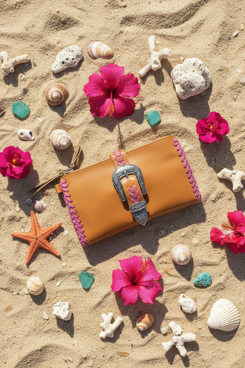 Esmeralda Fuchsia - Coastal Flat Lay