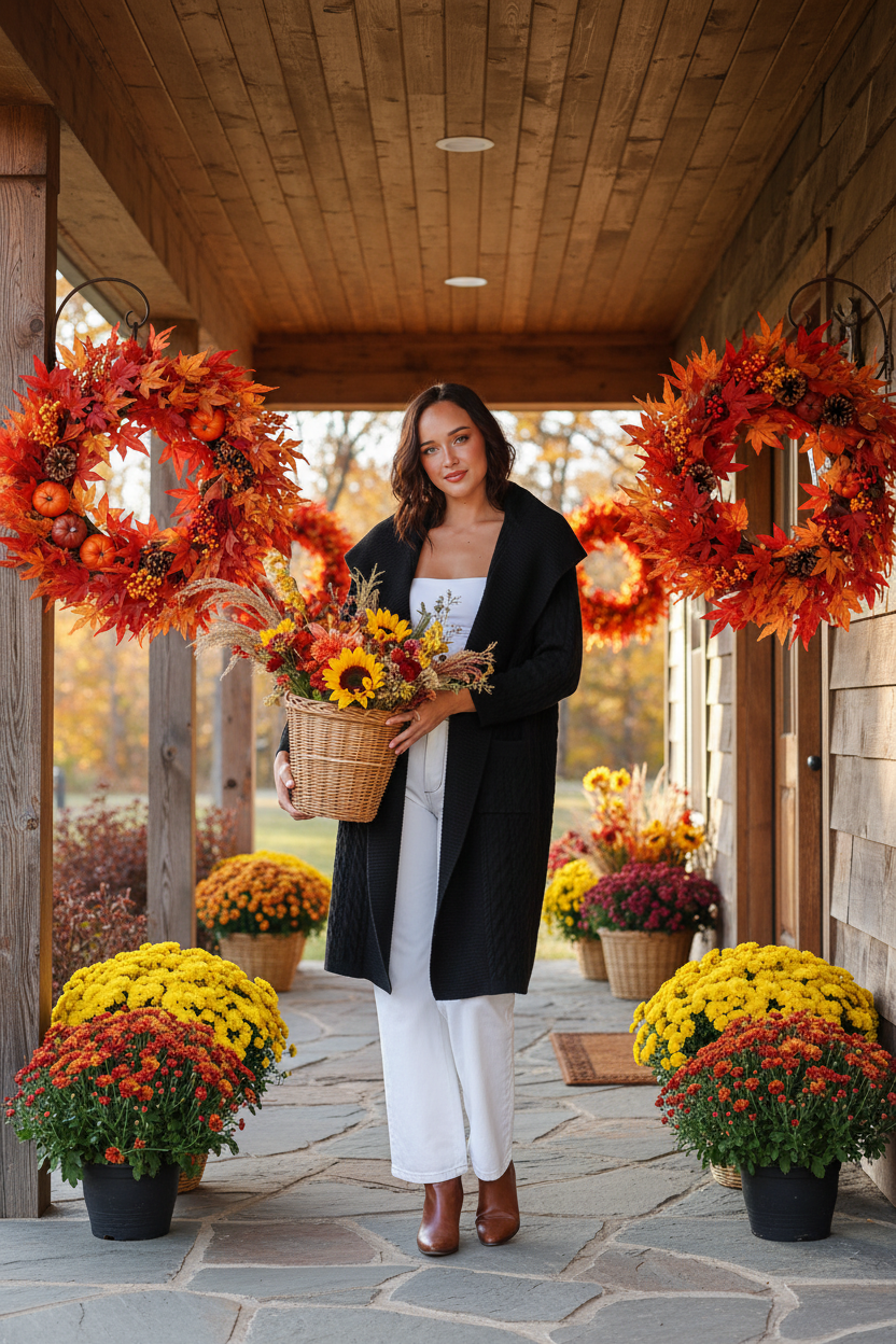 Fall porch lifestyle