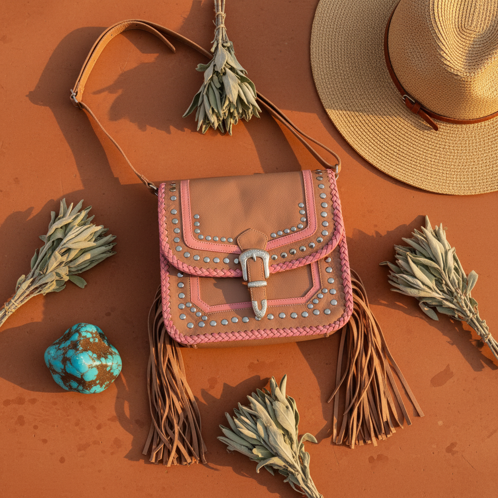 Rosa Fringe Bohemian Leather Crossbody Bag
