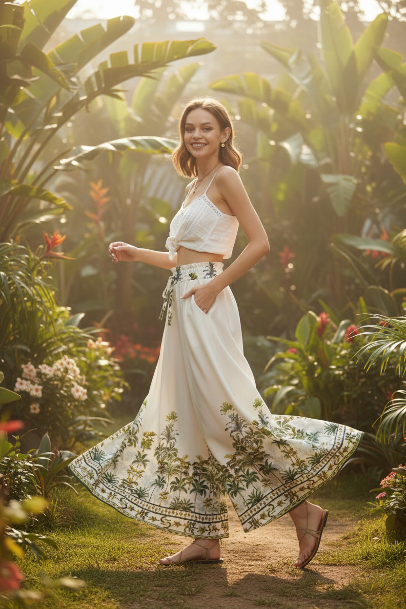 Garden movement shot