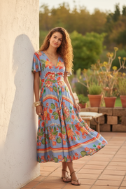 Golden hour relaxed pose