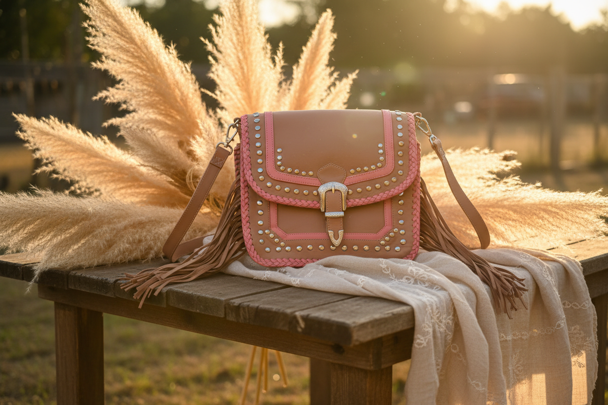 Rosa Fringe Bohemian Leather Crossbody Bag