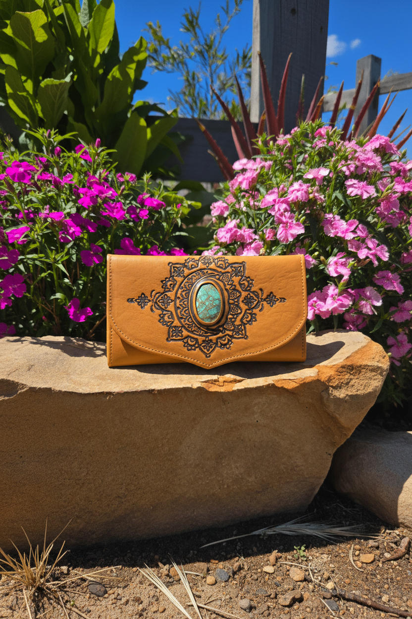 Mandala Moon Wallet - Desert Garden