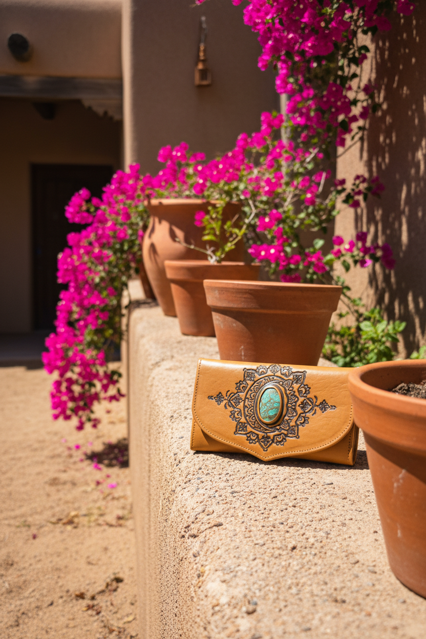 Mandala Moon Wallet - Santa Fe Courtyard