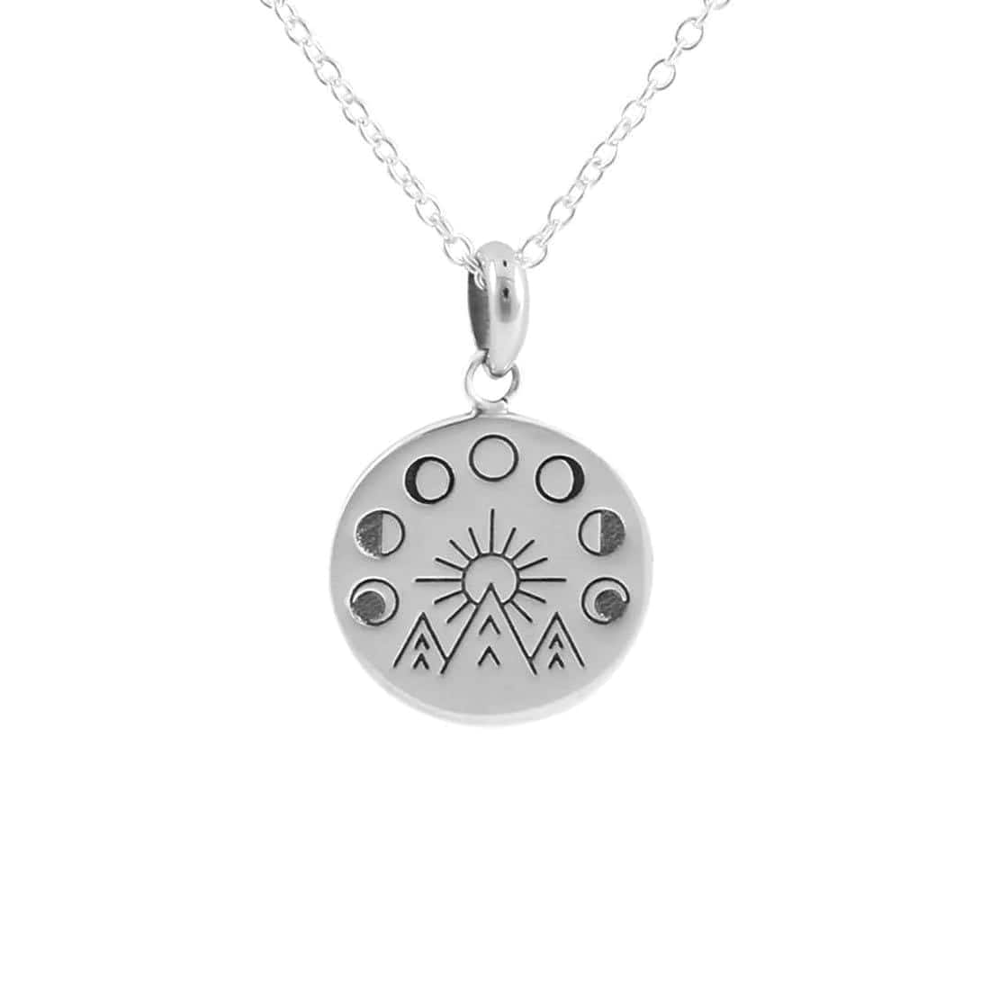 Moon And The Mountains Medallion Necklace