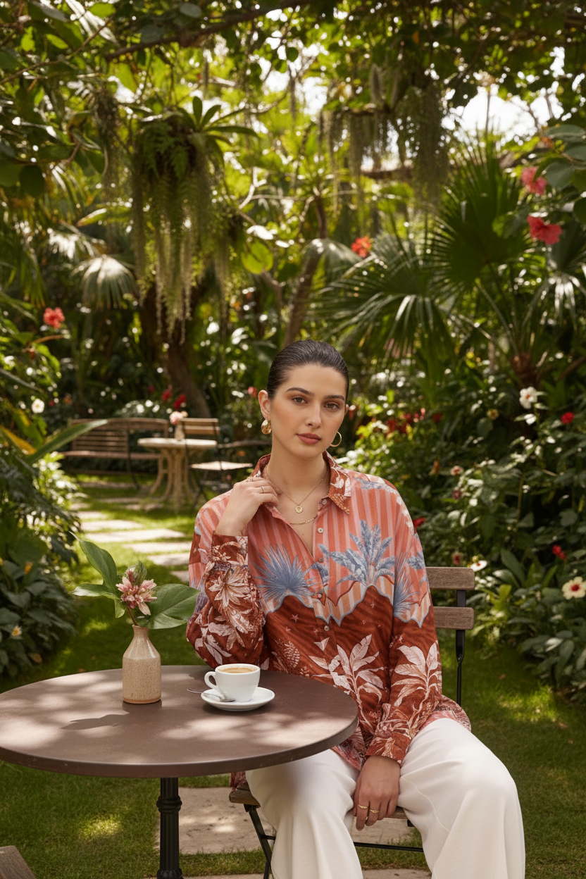 Nova Shirt - Garden Café Lifestyle